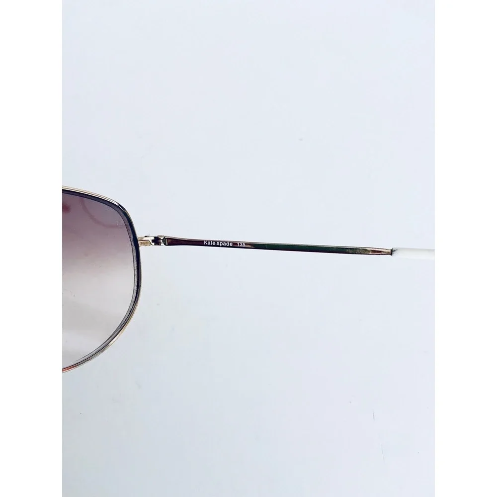 Kate Spade NY Gold & White Aviator Frame Temple Glasses Ally 3/S 0DX4 60 15 135